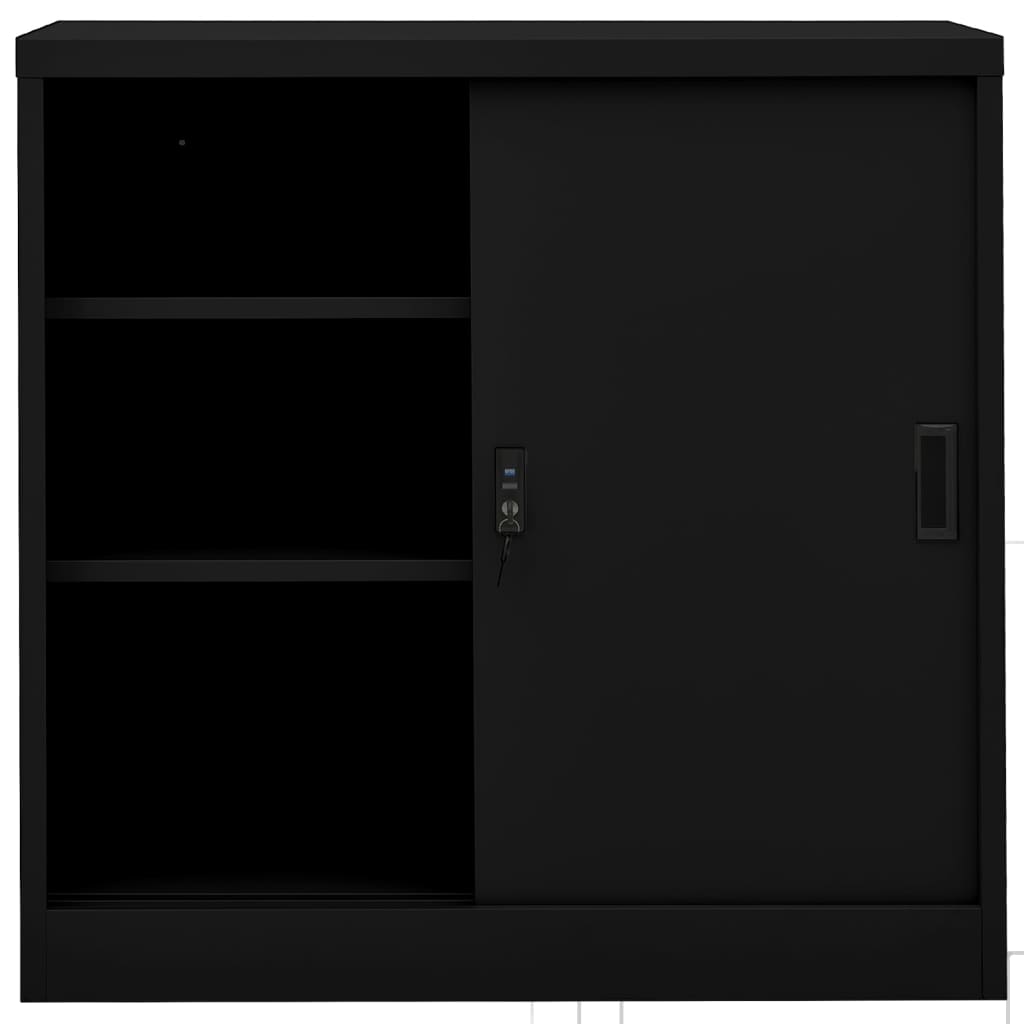 vidaXL Office Cabinet | Black | Steel | 90x40x90 cm | Filing Cabinet