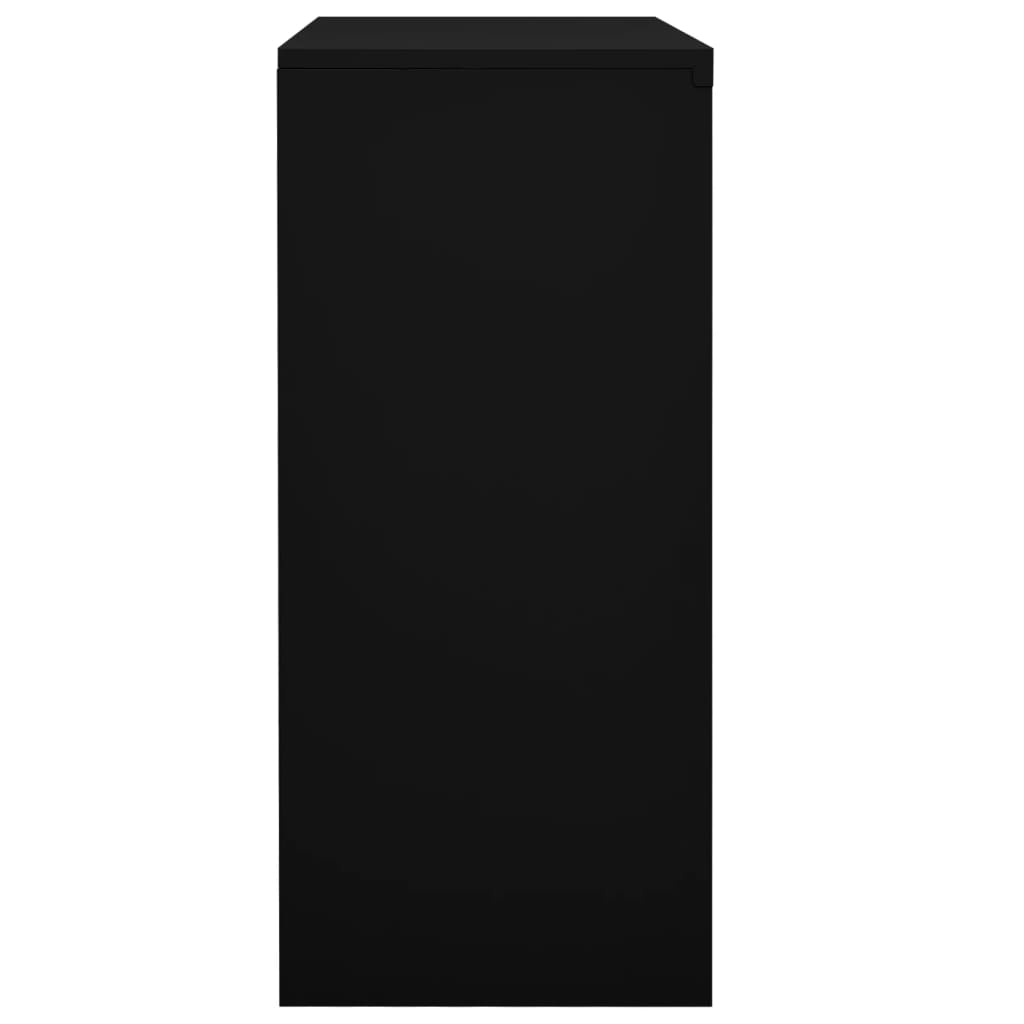 vidaXL Office Cabinet | Black | Steel | 90x40x90 cm | Filing Cabinet