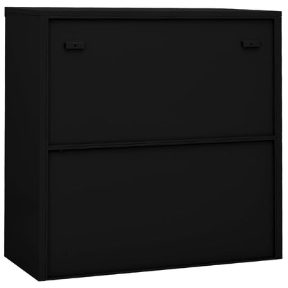 vidaXL Office Cabinet | Black | Steel | 90x40x90 cm | Filing Cabinet