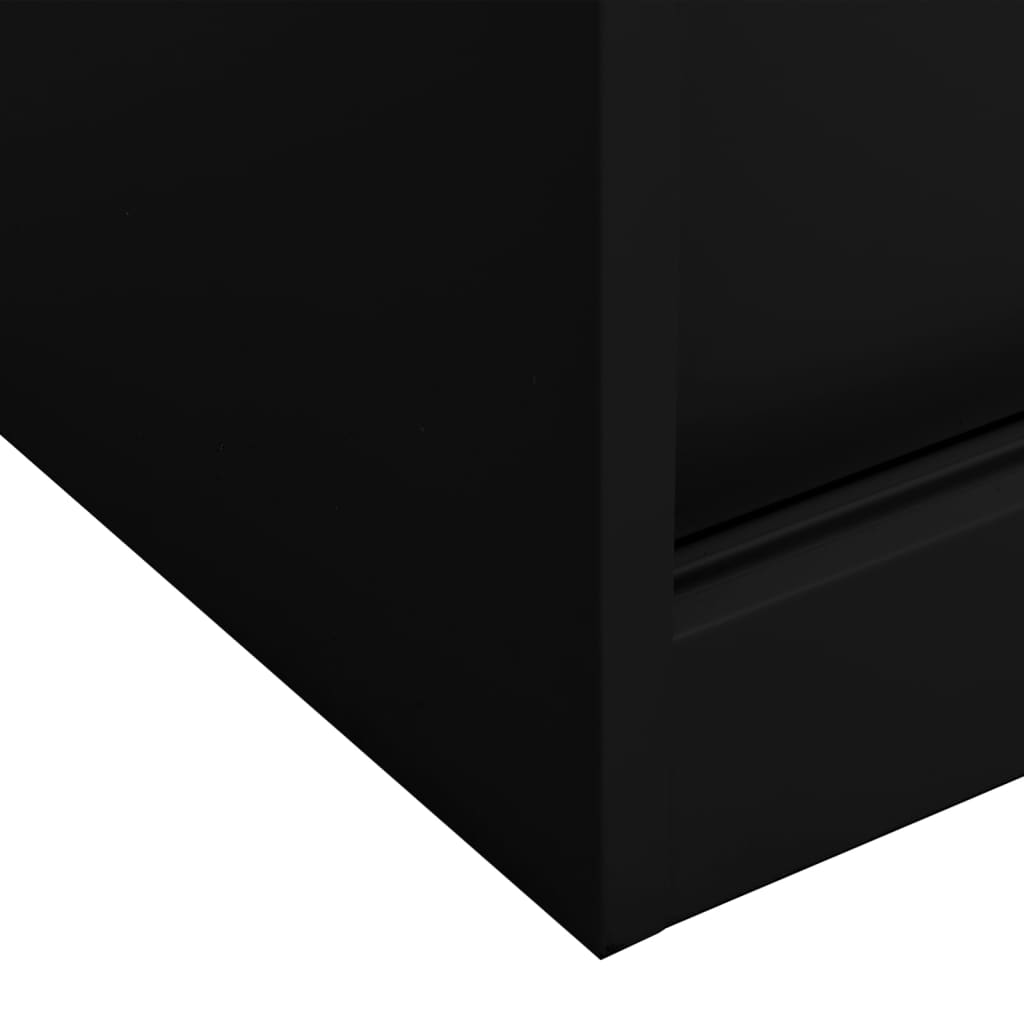 vidaXL Office Cabinet | Black | Steel | 90x40x90 cm | Filing Cabinet