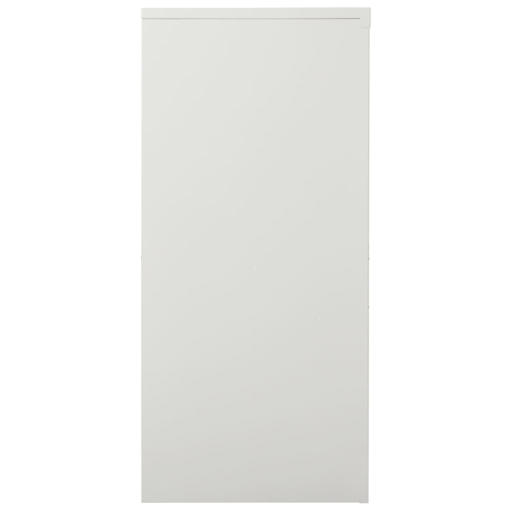 vidaXL Sliding Door Cabinet | Light grey | Steel, tempered glass | Medium