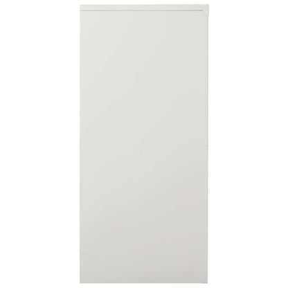 vidaXL Sliding Door Cabinet | Light grey | Steel, tempered glass | Medium