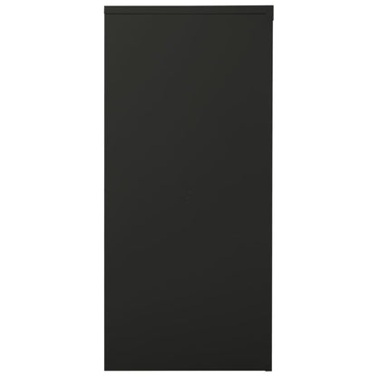 vidaXL Sliding Door Cabinet | Anthracite | Steel, tempered glass