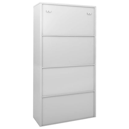 vidaXL Office Cabinet | Light Grey | Steel | Large | Office Cabinet