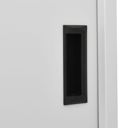 vidaXL Office Cabinet | Light Grey | Steel | Large | Office Cabinet