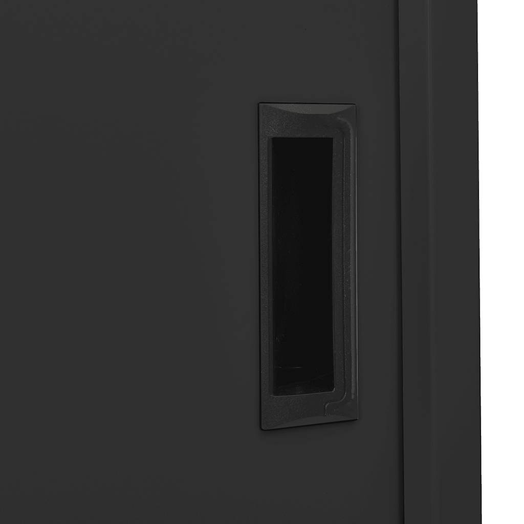 vidaXL Office Cabinet with Sliding Door Anthracite 90x40x180 cm Steel
