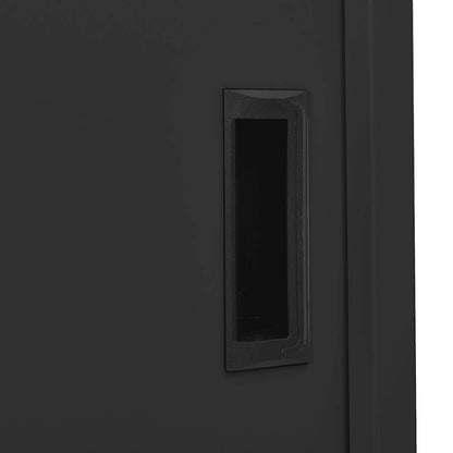vidaXL Office Cabinet with Sliding Door Anthracite 90x40x180 cm Steel