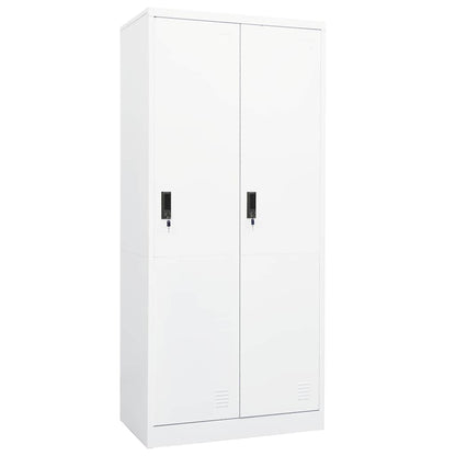 335966 vidaXL Wardrobe White 80x50x180 cm Steel