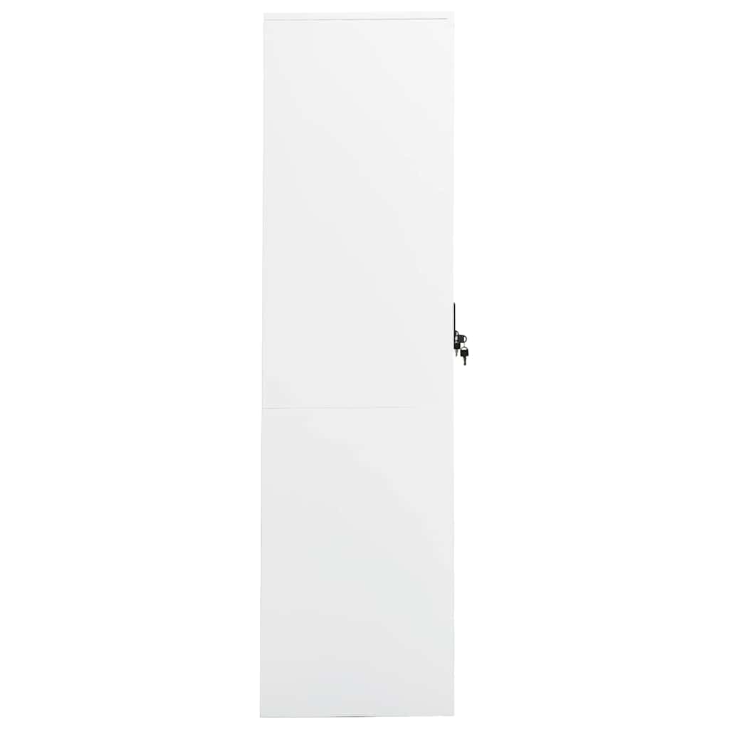 335966 vidaXL Wardrobe White 80x50x180 cm Steel