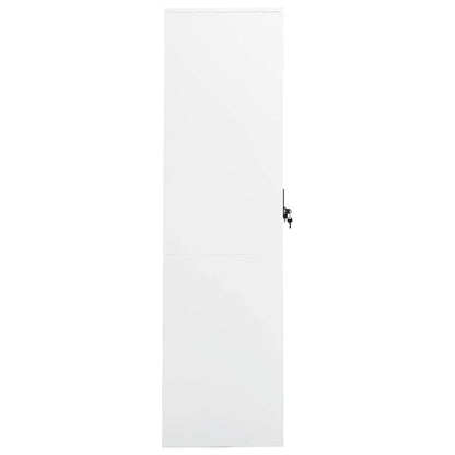 335966 vidaXL Wardrobe White 80x50x180 cm Steel