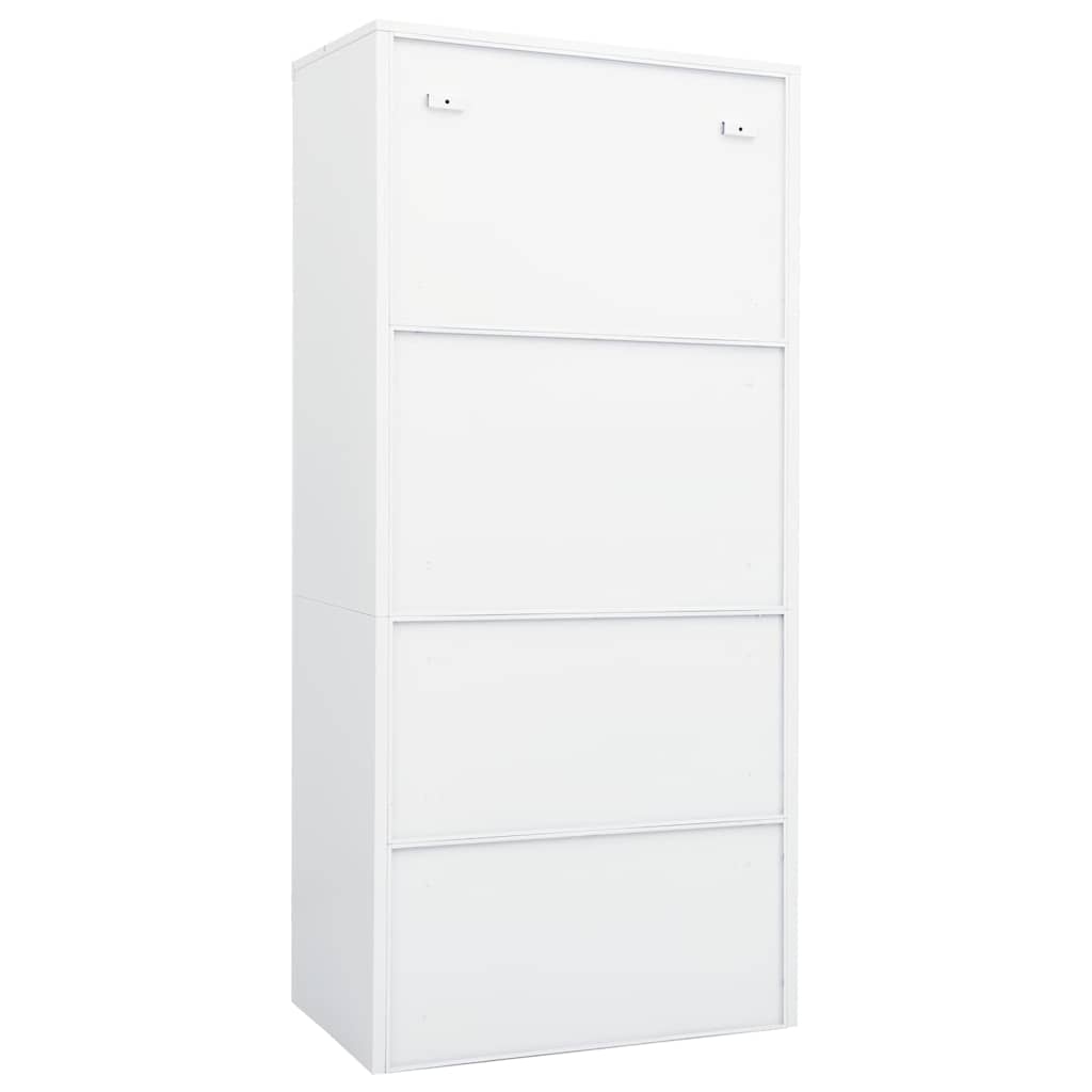 335966 vidaXL Wardrobe White 80x50x180 cm Steel
