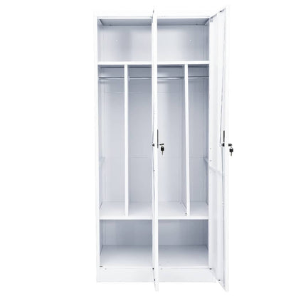 335966 vidaXL Wardrobe White 80x50x180 cm Steel