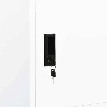 335966 vidaXL Wardrobe White 80x50x180 cm Steel