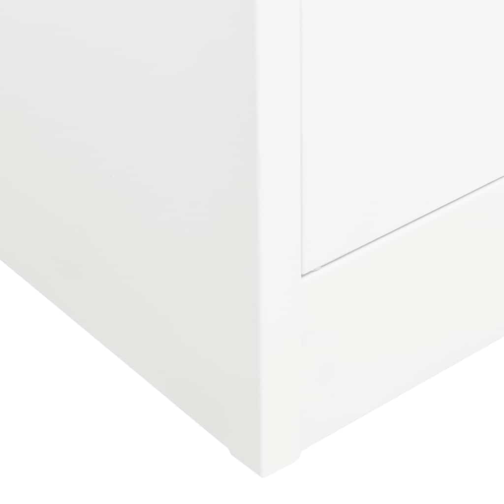 335966 vidaXL Wardrobe White 80x50x180 cm Steel