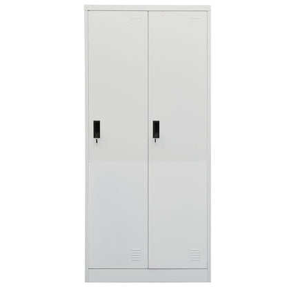 335967 vidaXL Wardrobe Light Grey 80x50x180 cm Steel
