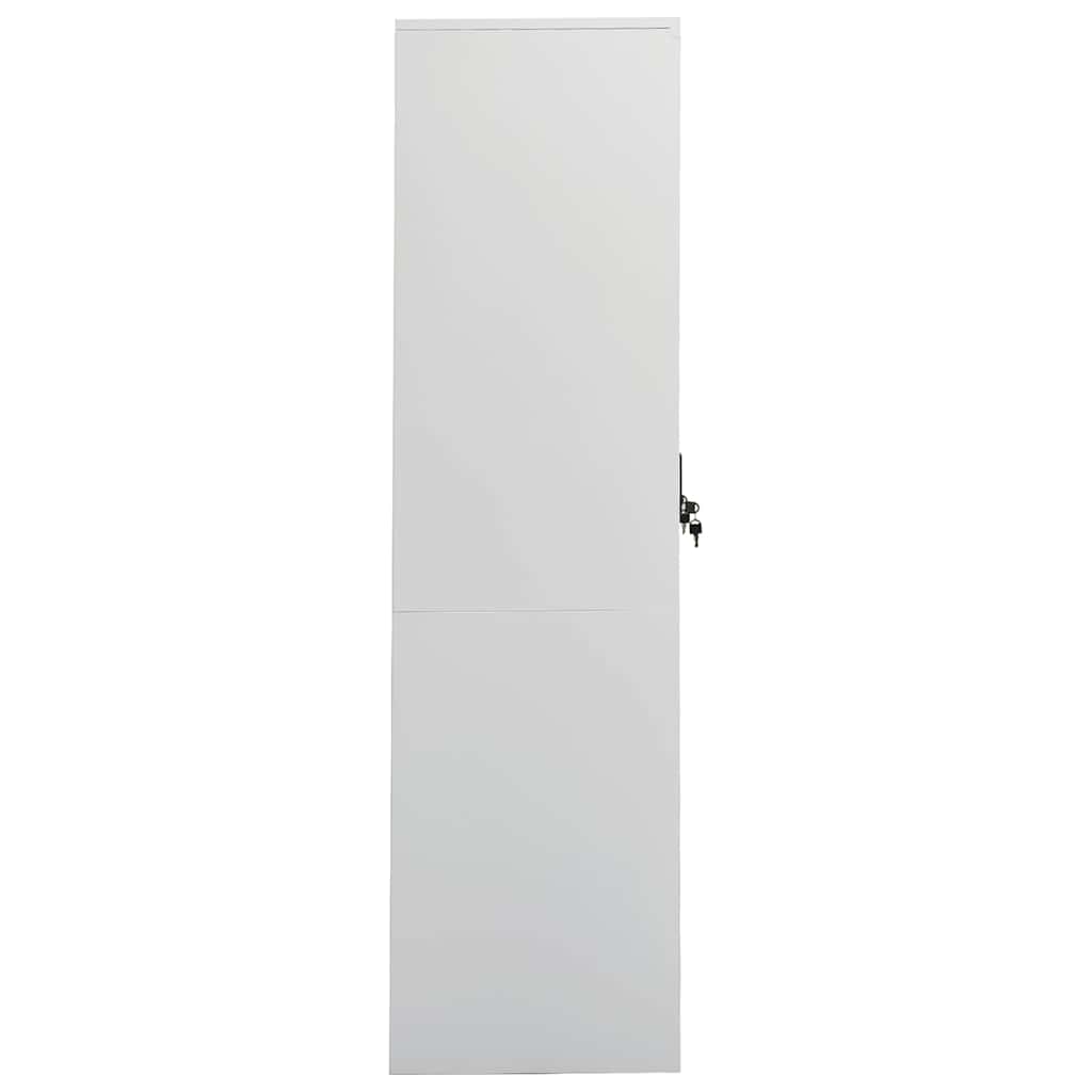 335967 vidaXL Wardrobe Light Grey 80x50x180 cm Steel
