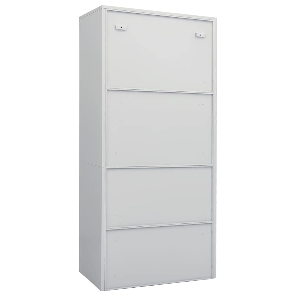 335967 vidaXL Wardrobe Light Grey 80x50x180 cm Steel