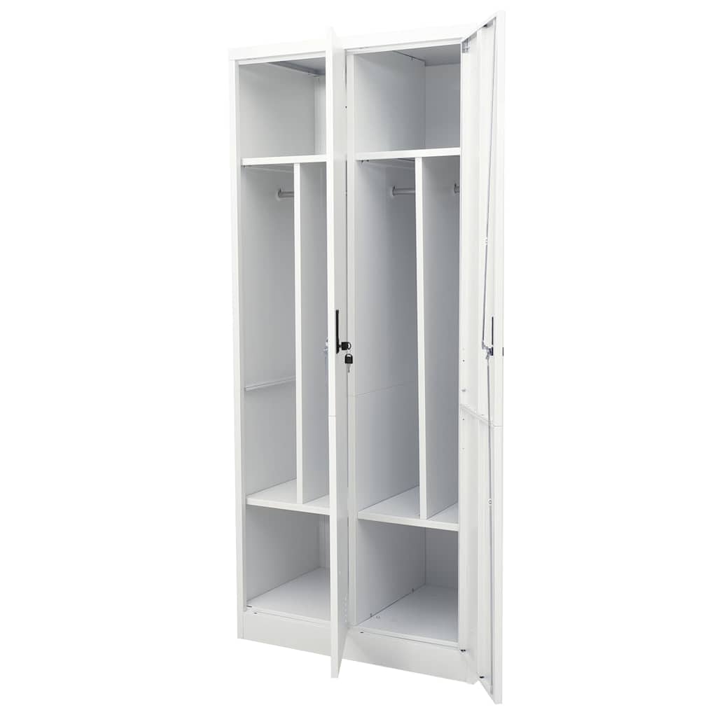 335967 vidaXL Wardrobe Light Grey 80x50x180 cm Steel