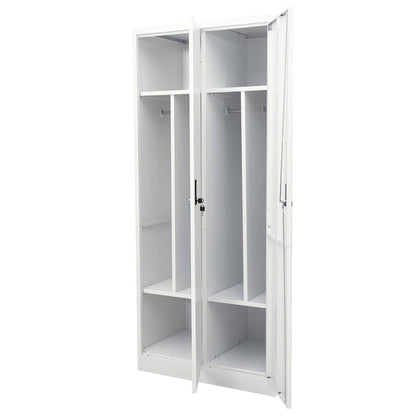 335967 vidaXL Wardrobe Light Grey 80x50x180 cm Steel