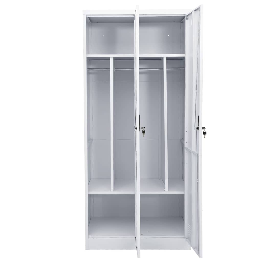 335967 vidaXL Wardrobe Light Grey 80x50x180 cm Steel