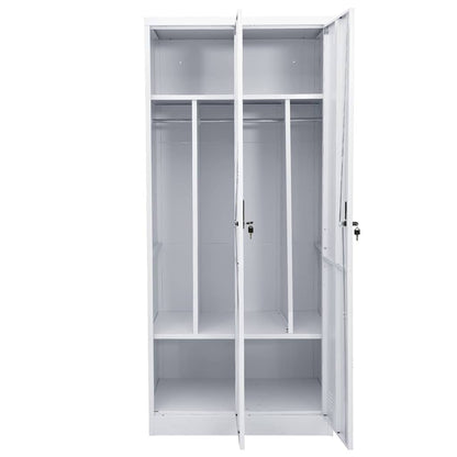 335967 vidaXL Wardrobe Light Grey 80x50x180 cm Steel
