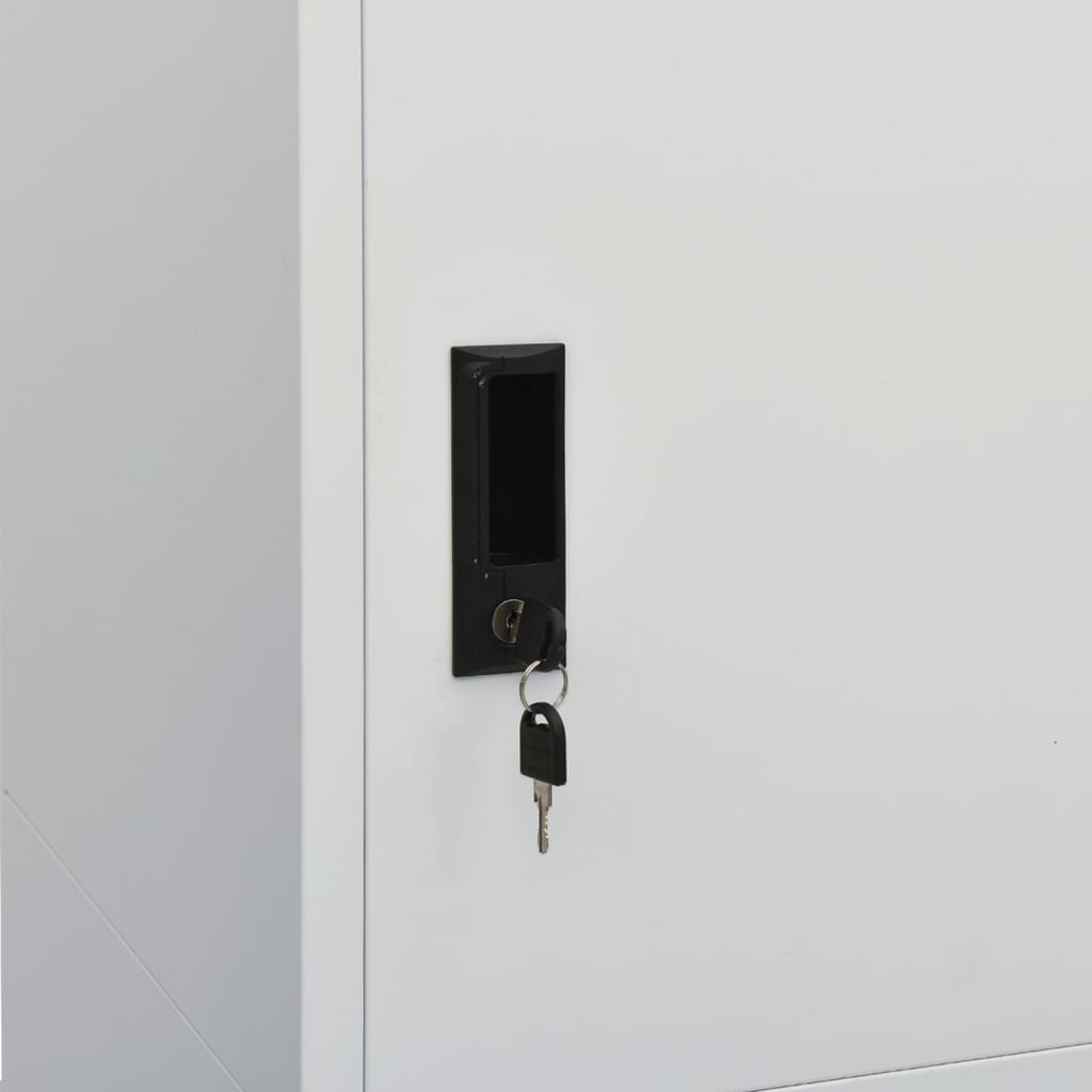 vidaXL Wardrobe Light Grey 80x50x180 cm Steel