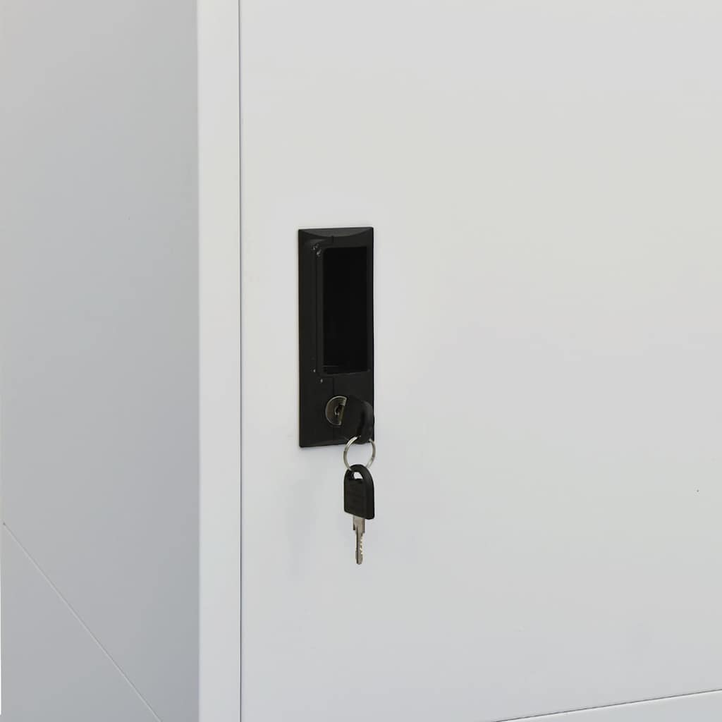 335967 vidaXL Wardrobe Light Grey 80x50x180 cm Steel