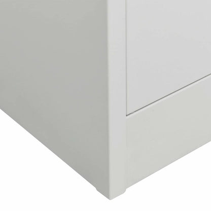 335967 vidaXL Wardrobe Light Grey 80x50x180 cm Steel