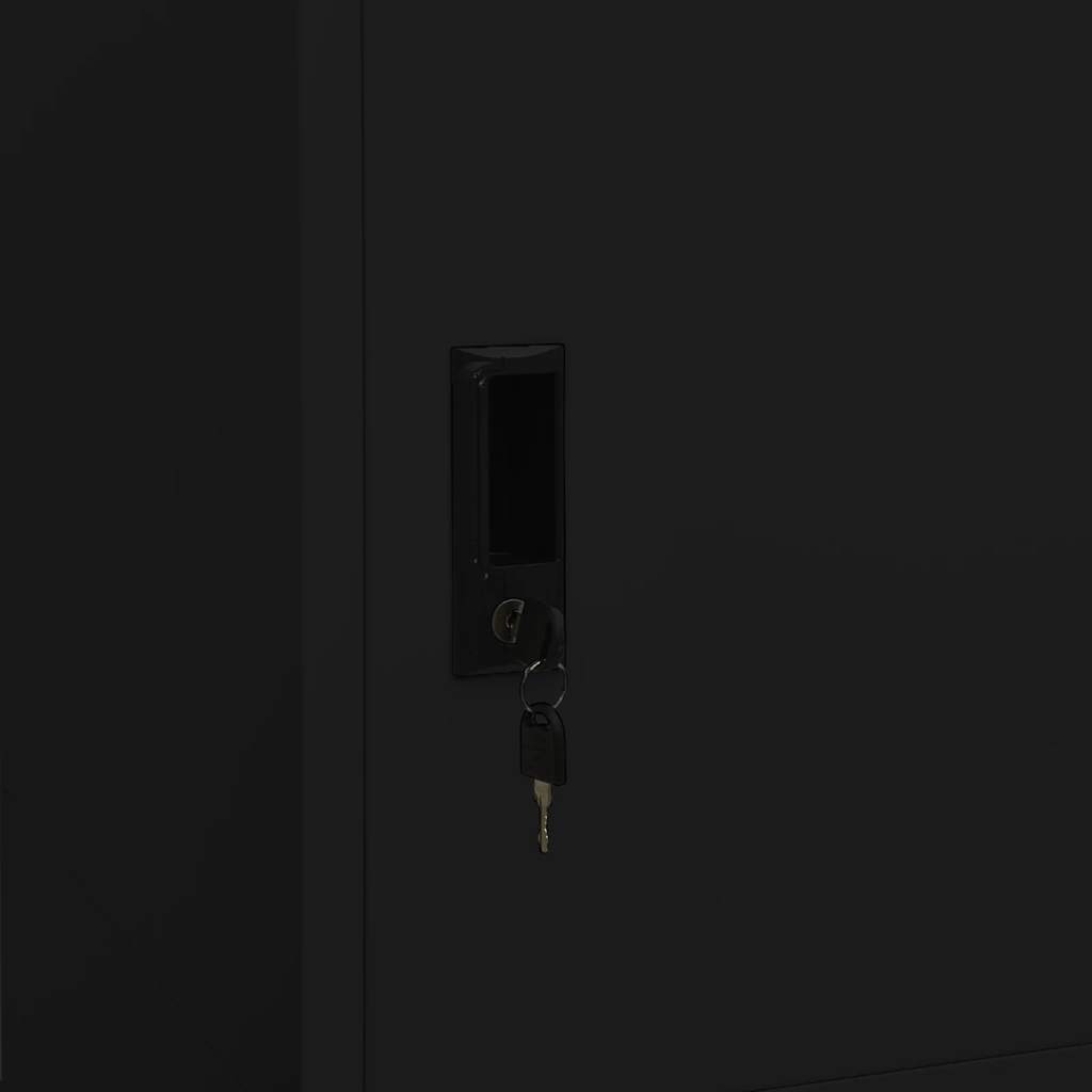 vidaXL Wardrobe Black 80x50x180 cm Steel