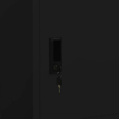 vidaXL Wardrobe Black 80x50x180 cm Steel
