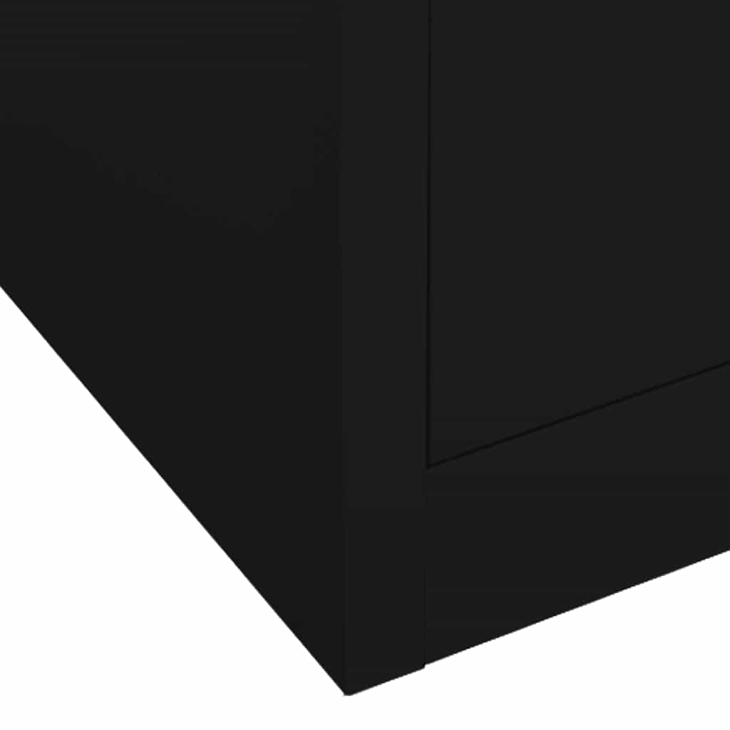 vidaXL Wardrobe Black 80x50x180 cm Steel