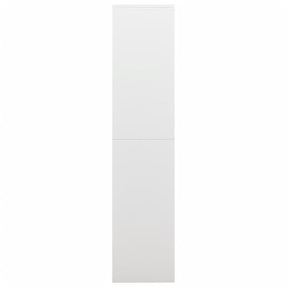 vidaXL Locker Cabinet White 90x40x180 cm Steel