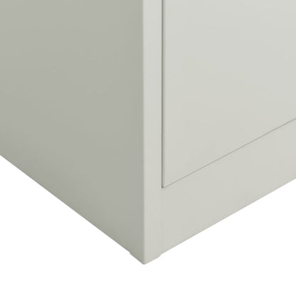 vidaXL Locker Cabinet Light Grey 90x40x180 cm Steel