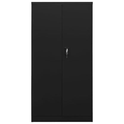 vidaXL Locker Cabinet Black 90x40x180 cm Steel