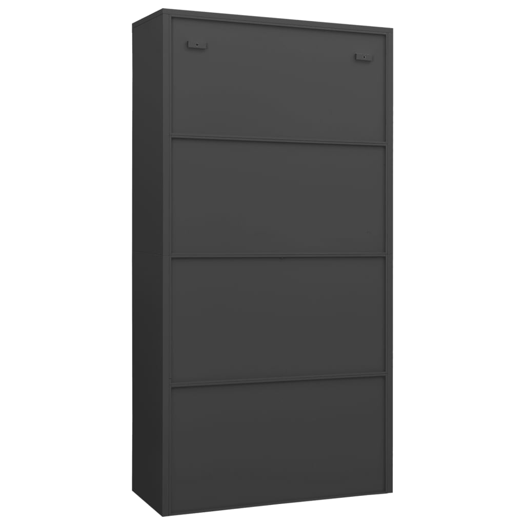 vidaXL Locker Cabinet | Anthracite | Steel | Locker Cabinet | Rectangular