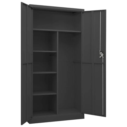 vidaXL Locker Cabinet | Anthracite | Steel | Locker Cabinet | Rectangular