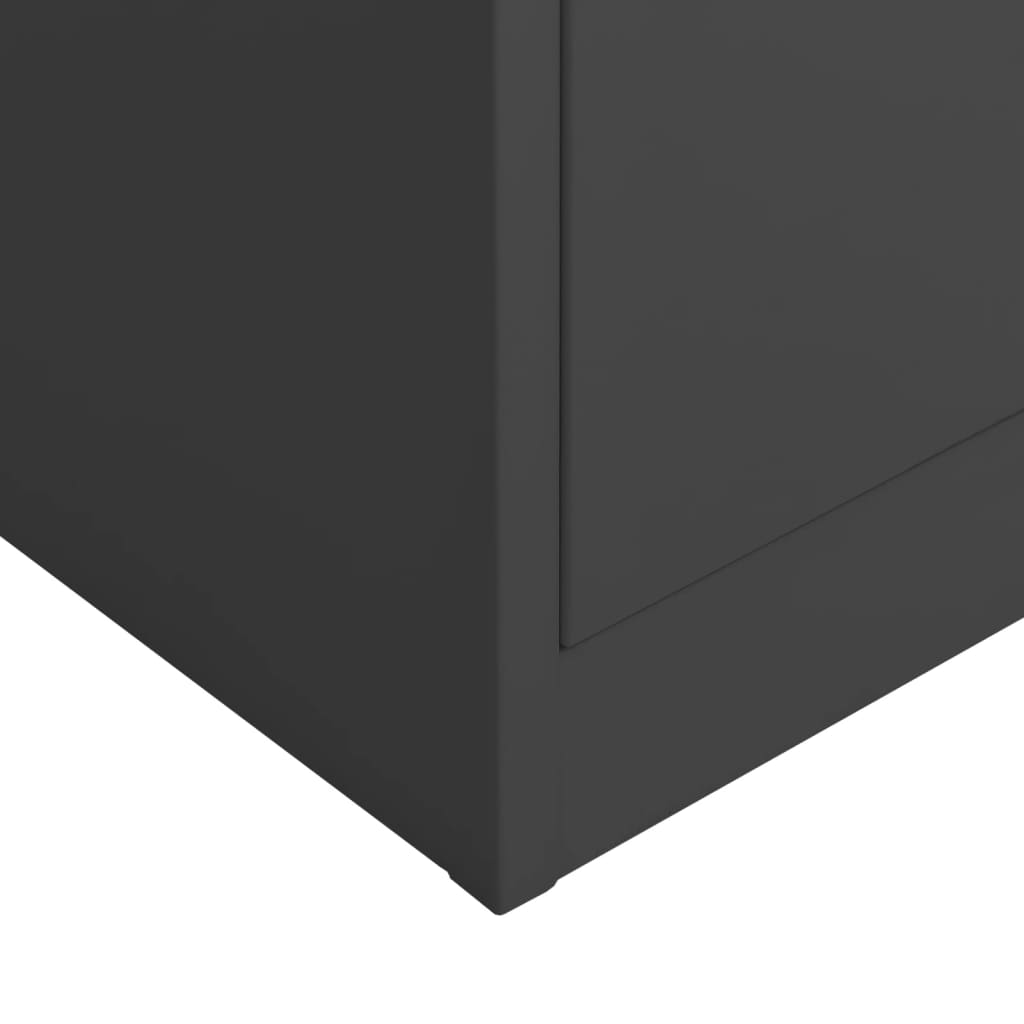 vidaXL Locker Cabinet | Anthracite | Steel | Locker Cabinet | Rectangular