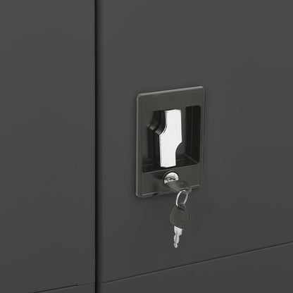 vidaXL Locker Cabinet | Anthracite | Steel | Locker Cabinet | Rectangular