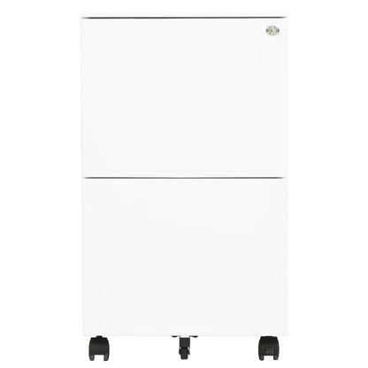 vidaXL Mobile File Cabinet White 39x45x67 cm Steel