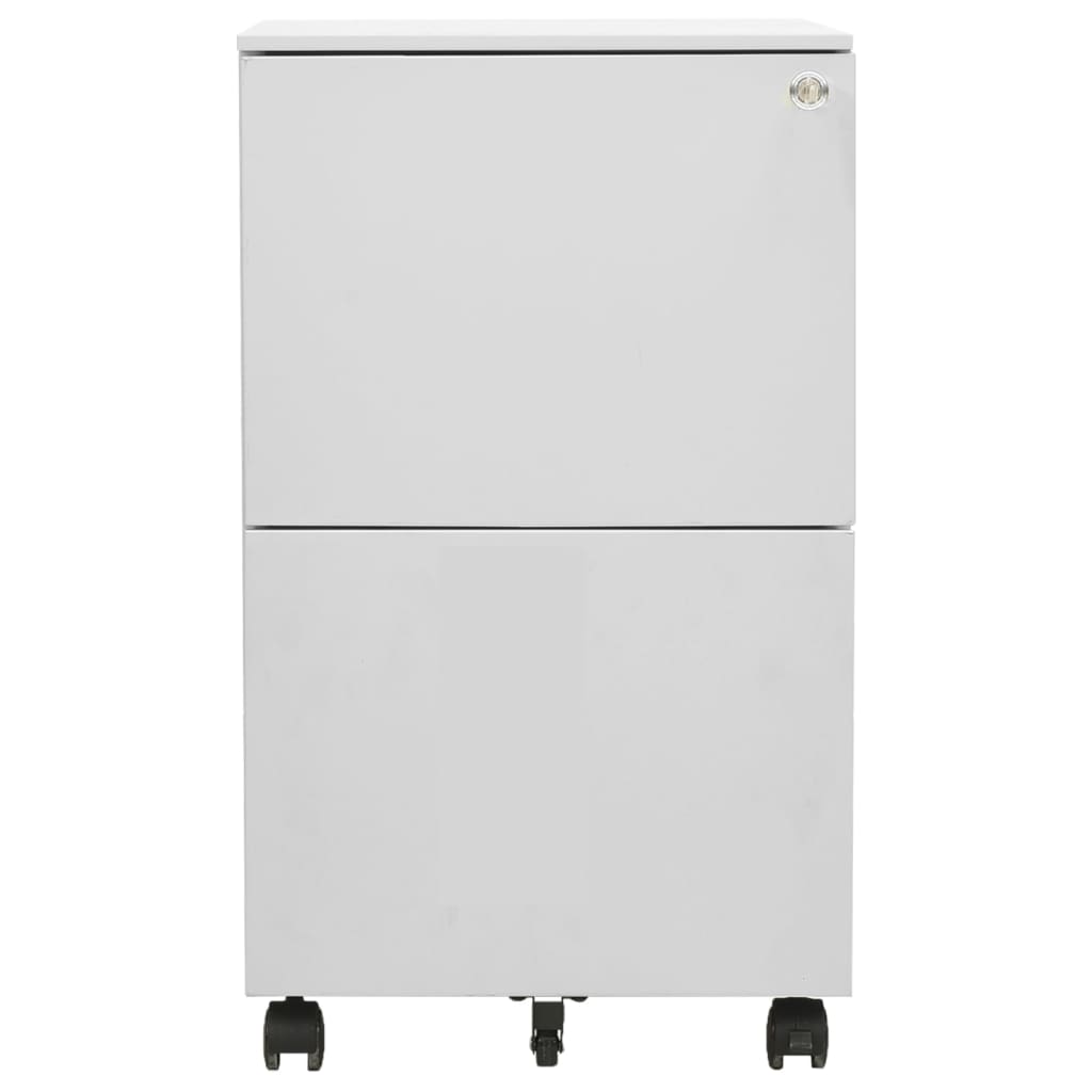 vidaXL File Cabinet | Light grey | Steel | 39x45x67 cm | File Cabinet