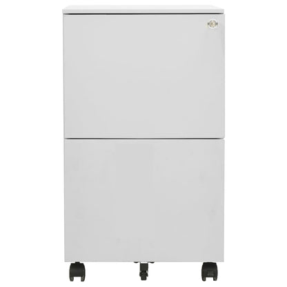 vidaXL File Cabinet | Light grey | Steel | 39x45x67 cm | File Cabinet