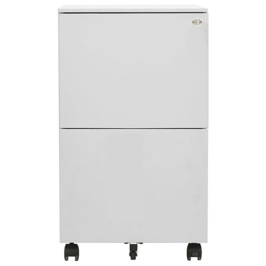 vidaXL File Cabinet | Light grey | Steel | 39x45x67 cm | File Cabinet