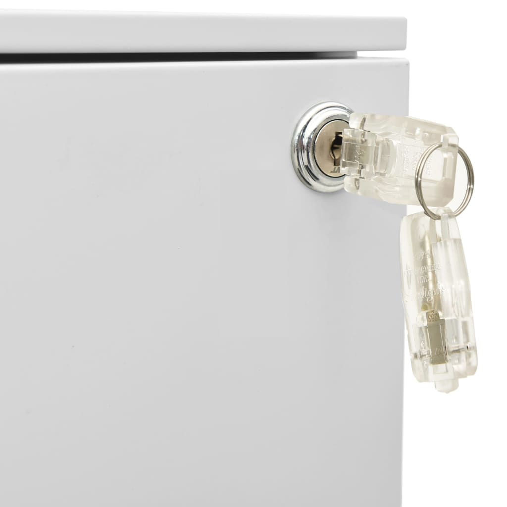 vidaXL File Cabinet | Light grey | Steel | 39x45x67 cm | File Cabinet