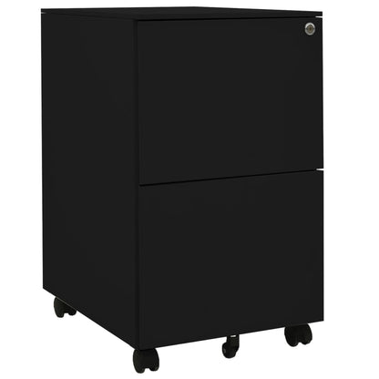 vidaXL File Cabinet | Black | Steel | 39x45x67 cm | File Cabinet | Rectangular
