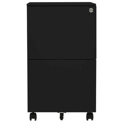 vidaXL File Cabinet | Black | Steel | 39x45x67 cm | File Cabinet | Rectangular