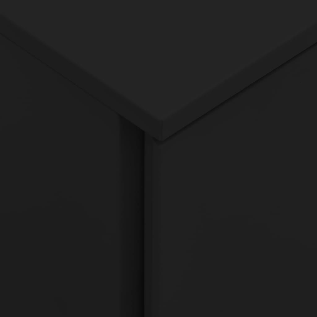 vidaXL File Cabinet | Black | Steel | 39x45x67 cm | File Cabinet | Rectangular