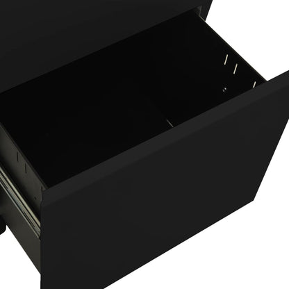 vidaXL File Cabinet | Black | Steel | 39x45x67 cm | File Cabinet | Rectangular