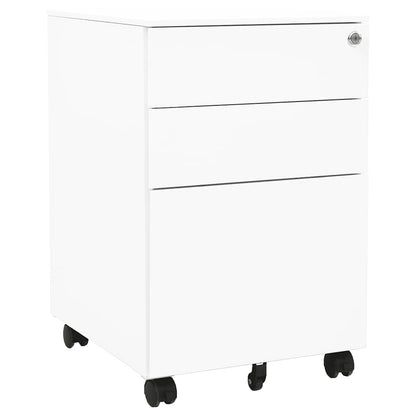 vidaXL File Cabinet | White | Steel | Standard | Filing Cabinet | Rectangular
