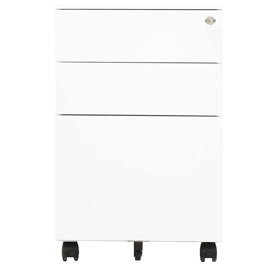 vidaXL File Cabinet | White | Steel | Standard | Filing Cabinet | Rectangular