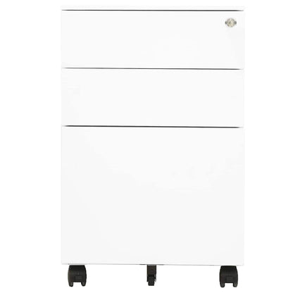 vidaXL File Cabinet | White | Steel | Standard | Filing Cabinet | Rectangular